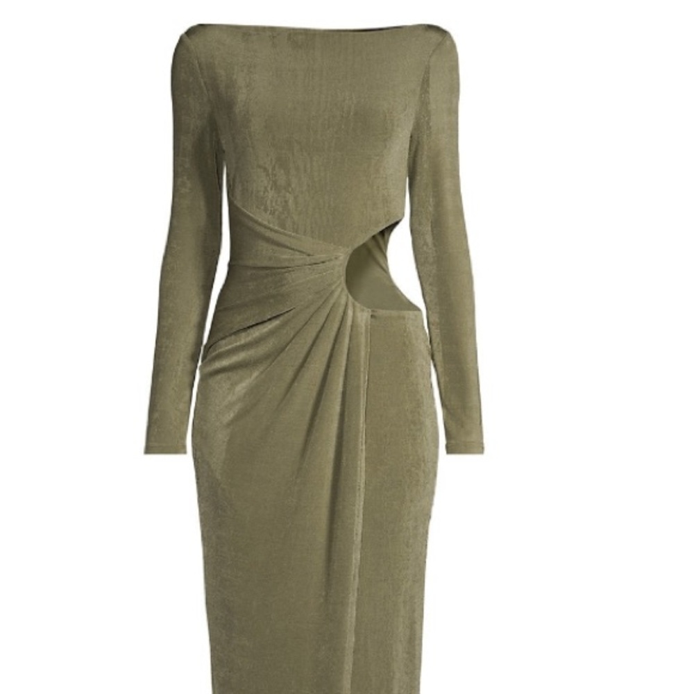 Significant Other cut out MIDI Dress in sage green size small